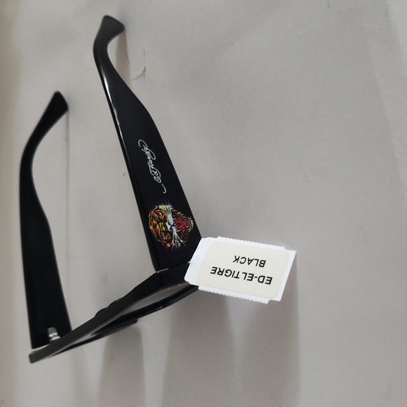 Ed Hardy Black Sunglasses with Colorful Accents - Picture 4 of 7